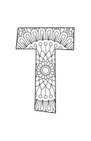Alfabet mandala kleurplaat 20